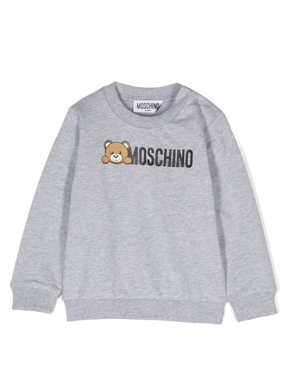 Grey Teddy Logo Sweatshirt MOSCHINO KIDS Russocapri